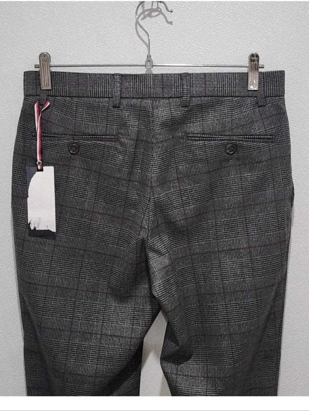 Tommy Hilfiger Dress Pants Mens 30x30 Gray Plaid TH Flex Stretch Flat Front NWT